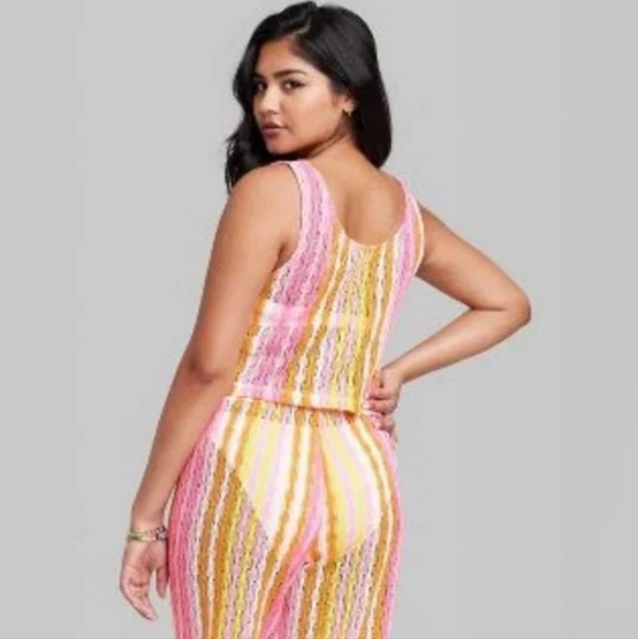 •new• WILD FABLE Open Knit Stripe Pants 3x - Picture 3 of 4